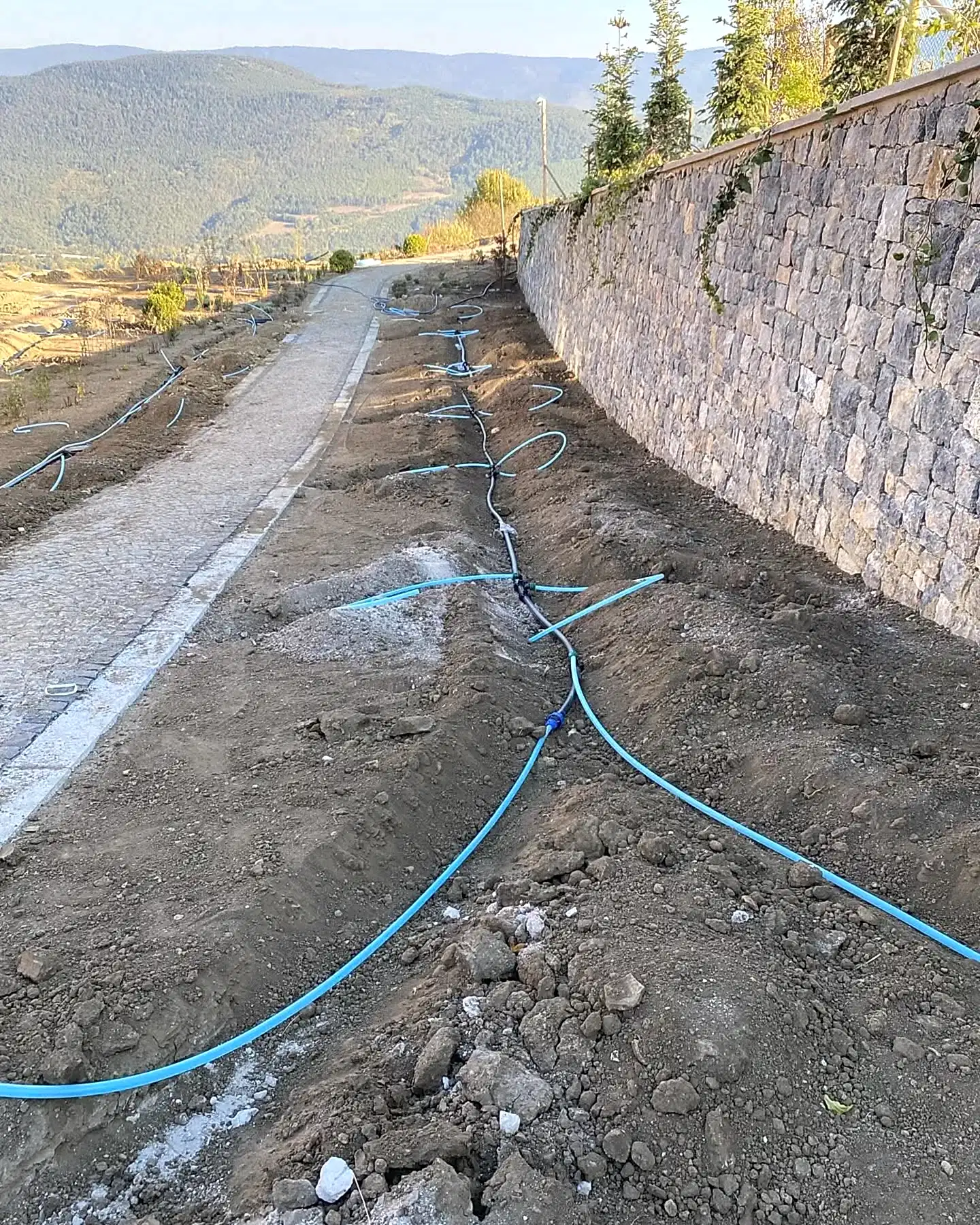 Otomatik sulama sistemi borulama ve altyapı çalışmaları - Erdem Peyzaj